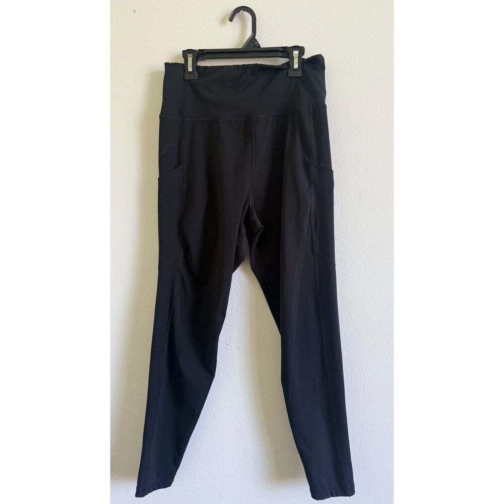 American Eagle Everything Pocket Leggings Womens L Black High Rise Side Pockets